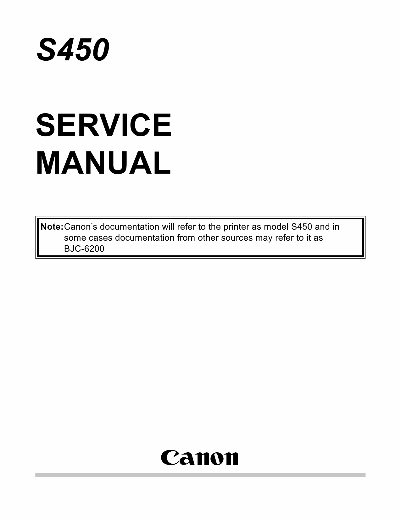 Canon PIXUS S450 Service Manual-1